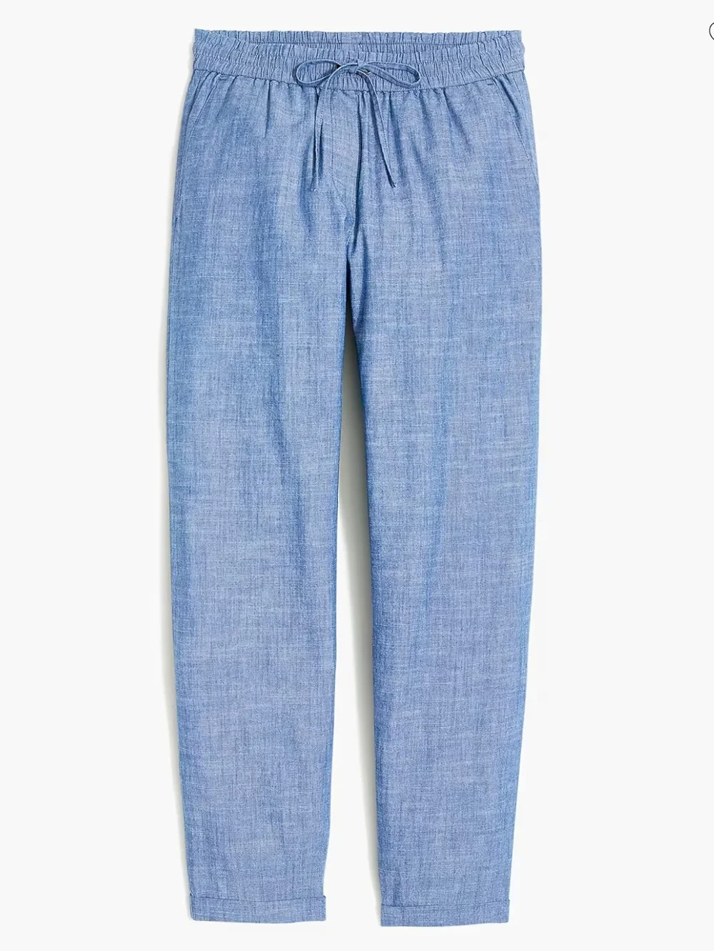 J Crew Chambray Drawstring Pants Blue Size 16